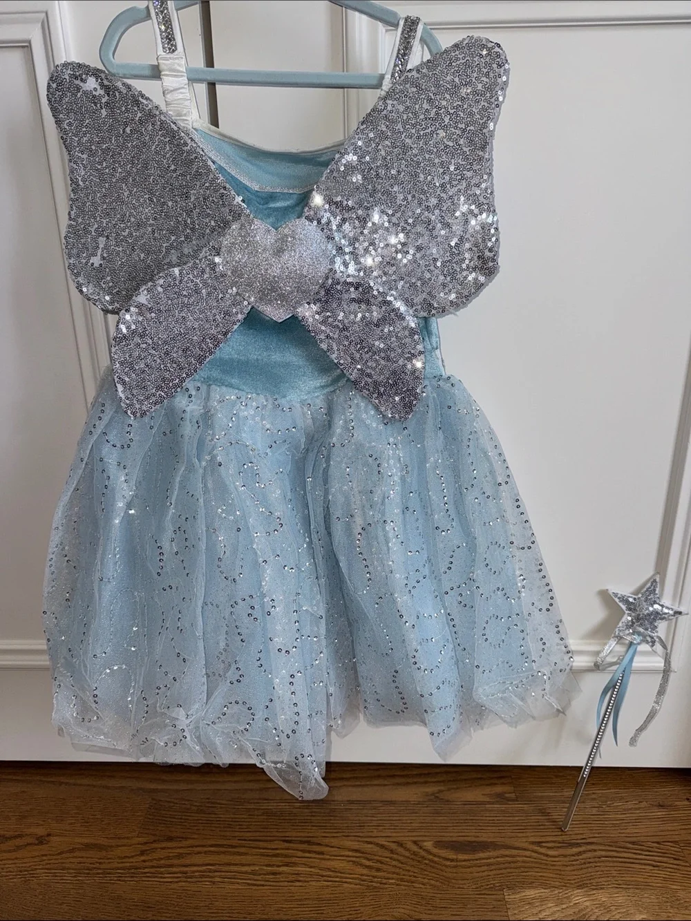 FAO Schwarz Light Blue and Silver Fairy Dress with Wings